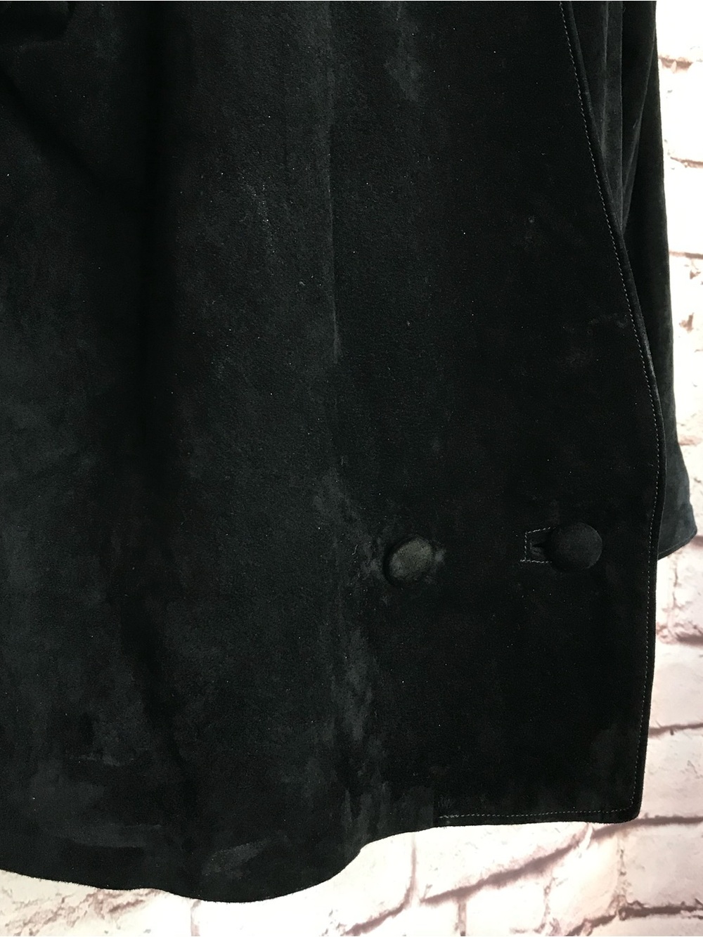 J. FOSS 80’s Vintage Black Suede jacket Size Small - Picture 14 of 16
